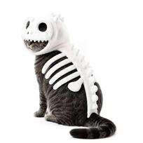 Gobtuvinis kostiumas Dinazauro skeletas Katės kostiumas Minkštas pliušinis Dinazauro kaulas Katės galvos apdangalas Cosplay vakarėlis balta