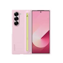 Originalus SAMSUNG Galaxy Z Fold6 S Pen telefono dėklas CoverZ Fold 6 apsauginis dėklas su įmontuotu S rašiklio laikiklio lizdu rožinė