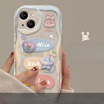 Ins Cute Graffiti Rabbit Suitable for Huawei P60 Mobile Phone Case Nova11/10 Honor 90/80/70 Bracelet for Women Honor 30s white
