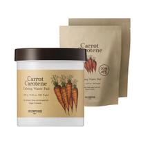 Vegan Skinfood Carrot Carotene Calming Water Pads - 60 Pads + 60 Refill Pads beige