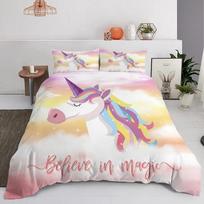 Mielas Princesės vaikiškas patalynės komplektas 150x200 Pilies antklodės užvalkalas Pagalvės užvalkalas Lovos užtiesalas Mergaitėms Viengulis Dydis Antklodės užvalkalas 200x200 70x133cm 2pcs white