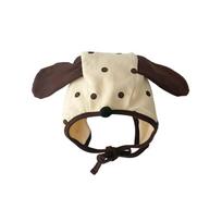 2023 Cartoon Pilot Cap Ear Flaps Baby Bonnet Cap Warm Hat Earflaps Ear Protections Hat Beanie Cap for Toddler Kid Child beige