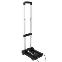 Folding Hand Truck 200lbs 4 Wheel Cart Collapsible Luggage Rolling Cart Enhanced Stability Easy Moving for Home Office white