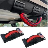 HZEL 2PCS Roll Bar Grab Handles, Oxford Cloth Upgrade Metal Buckle Paracord Grip Handles, Durable And Strong Car Accessories, Compatible With oranžinė