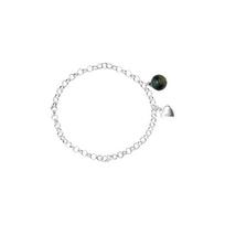 Apyrankė - PERLINEA - Mano širdis - Taičio perlas 9-10 mm - Sidabras 925 - Moterims juoda
