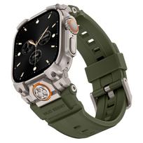 Armor Style Strap for Apple Watch Ultra 3 2 1  Metal Connector Silicone Band for Iwatch Ultra 49MM Sports Bracelet Accessories 49MM For Ultra 3 2 1 gray
