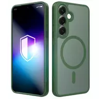 3MK Protection: Misty MagCase phone case with MagSafe support for Samsung Galaxy S25 (S931), green