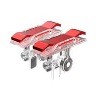 2Pcs E9 Mobile Phone Game Trigger For PUBG 4 Finger  Aim Shooting L1 R1 Metal ABS Key Button for IPhone Android Gamepad Joystick Standard red