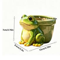 Frog Planters Resin Decorative Home Decor Animal Flower Pot For Indoor Outdoor Garden Yard Balcony Patio Windowsill Bedroom žalia