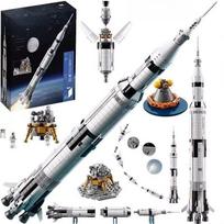Apollo Saturn V Launch Vehicle Boys’ Small-Particle Building Block Toy gray