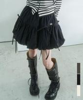 Viva Sers Aria Balloon Ribbon Mini Skirt - 3Col Charcoal/M black