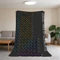 Periodinės elementų lentelės pledas Super šiltas patogus pliušinis metamas pledas Vaikui namų sofos miegamojo dovana 75x100cm (30x40inch) black