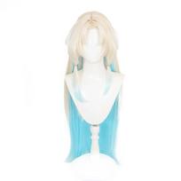 Honkai: Star Rail Pearl Cosplay Wig, Cream Blonde to Sky Blue Gradient Long Straight Half-up Wig for Halloween Cosplay Party One Size&Honkai Star Rail white