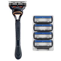 6-Blade Men's Razor with Anti-Scratch Head