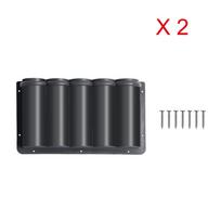 2pcs 5 Tube Holder Silicone Sealant Mastic Caulk Adhesive Tubes Storage Box with Screws for Van Workshop Garage Organizer Box 2PCS black
