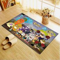 Cuphead Carpet Rug for Living Room Bedroom Home Sofa Decoration,Kids play Non-slip Floor Mat 40x60cm( 15x23in ) gray