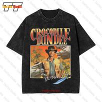 Crocodile Dundee Vintage Oversized Tshirt Bug2 M black