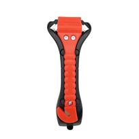 Lifehammer 2 in 1 Safety Hammer and Seat Belt Cutter Emergency Escape and Rescue Tool Window Breaker with Black Holder for Car Bus Truck raudona