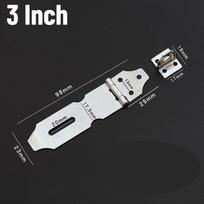 Anti Theft Hasp Staple Shed Latch Stainless Steel Door Lock Padlock Clasp Household Burglar-proof Hardware for Wood Door Cabinet 3 inch -- 5pcs brown