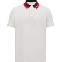 Moncler Embroidered Logo Piquet Polo Shirt K10918A0002589A16034 M white