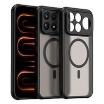 Xiaomi Poco F9 Ultra telefono dėklas, magnetinis smūgiams atsparus telefono dėklas, hibridinis buferio dangtelis Xiaomi Poco F9 Ultra juoda