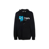 PALM ANGELS St. Moritz Heart Sprayed Hoodie PMBB003F21FLE0011045 L black