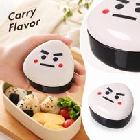 Rice Ball Storage Box, Bento Lunch Box for Rice Balls and Onigiri One Size balta