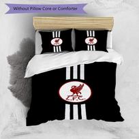 Liverpool Fc Premier League 3‑Piece Bedding Set,Soft Breathable Duvet Cover with 10 Pillowcases,Multi‑Scene for Bedroom Dorm,Perfect Holiday Birthday 135cmx200cm
