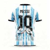 2026 Messi Argentina Team Football Jersey Match & Training Kit Summer Sports  T-Shirt Children's Clothing Tee Y2k M