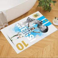 Football Messi Floor Mat Suitable for Living Rooms Dormitory Decorate room Hallway Anti-slip Rug Anime Office Decor Spiritual Gift 40cmx60cm