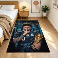 Football Messi Floor Mat Suitable for Living Rooms Dormitory Decorate room Hallway Anti-slip Rug Anime Office Decor Spiritual Gift 80cmx120cm
