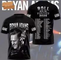 Klasikiniai Bryan Adams Roko Grupės Marškinėliai 3D Spausdinimas Unisex Gatvės Stiliaus Vasariniai Vyriški Moteriški Hip-Hop'o Trumpomis Rankovėmis Marškinėliai Per dideli Y2k Viršutiniai Drabužiai XL gray