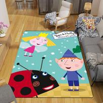 Ben & Holly'S Little Kingdom Rug Floor Mat for Living Room or Bedroom Soft and Comfortable Carpet a Gift for Birthday and Holiday.DFF0925353 70x100cm( 27x39in ) beige