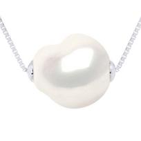 Necklace - PEARLS & COLORS - Pearls & Colors - Baroque freshwater pearls 11-12 mm - 925 Sterling Silver - White