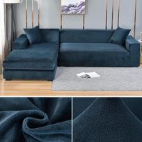 Aksominis sofos užvalkalas Elastingas storas L formos kampinis sofos užvalkalas svetainei 1/2/3/4 vietos tamprus sofos sofos fotelis užvalkalas 3 Seater 185-230cm