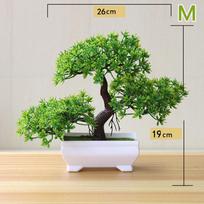 Dirbtinis augalas vazoninis bonsai medelis dirbtiniai vazoniniai papuošimai namams, sodui, Naujųjų metų dekoracija Motinos dienos dovana M green