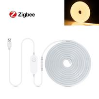Zigbee Išmanioji Neoninė LED Juosta 120 LED/m Didelio Ryškumo Su USB 5V Valdikliu Palaiko Alexa Google Home Echo Plus Programėlės Valdymą Balsu 3m