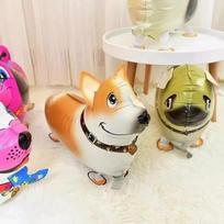 Cartoon Balloon Walking Leash - Corgi & Dalmatian Design Other beige