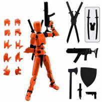 Dummy 13 veiksmo figūrėlė Titanas Daugiašarniris Robotų žaislai 3D spausdintuvas Judantis Anime figūrėlė Streso mažinimo Decompresijos žaislas Berniukui oranžinė