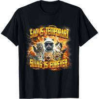 Sad Is Temporary Swag Is Forever Funny Cat Meme Silly Cats Men Women T-Shirt(1) XXXXXL juoda