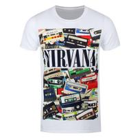 Nirvana T-Shirt Cassettes Band Official White New S black