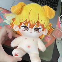 Demon Slayer Cute Agatsuma Zenitsu Kawaii Doll Toys Birthday Gift Entertaining Play Safe Kid Friendly Fun white
