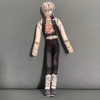 Demon Slayer Akaza Poseable Plush Figure Built-in Wire Plush-Filled Figure Infinite Castle Mugen Train Collector-Worthy Plaything For Animation Fans black