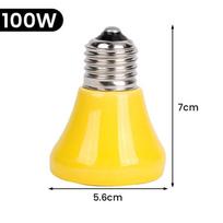 Pet Ceramic Heating Lamp Far Infrared Heat Bulb Pet brood Box Thermal Lamp 220V 25W 50W 75W 100W 150W 200W Lamp for Poultry yellow