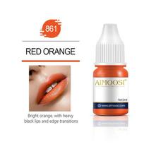 Tattoo Ink Nano Pigment Milkly Colors Semi Permanent Makiažo rinkiniams Atspalvis Antakiai Akių pieštukas Lūpoms Grožis 3ml Microblading Pigments 861 Orange Red