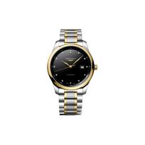 LONGINES Master Series Automatinis Mechaninis Ciferblatas Atsparus Vandeniui 30 Metrų Vyriškas Laikrodis Auksinis Korpusas Nerūdijančio Plieno K Auksas 18k Aukso Apyrankė L2.893.5.59.7 juoda
