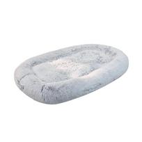 Cozy XL Dog House Bed - Winter Warm, Long Plush, Large Nest for Pets 6XL (180x110x20cm) white