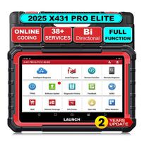 LAUNCH X431 PRO Elite Bidirectional Scan Tool ECU Online Coding Full System OBD2 Scanner Diagnostic Tool With 2 Year Update 8 Battery Powered