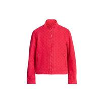 Louis Vuitton monogram-pattern zip-up jacket 1A5PD 44 red