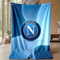 Napoli FC minkštas flanelės vilnos pledas, lengvas, jaukus, šiltas, metamas pledas sofai, lovai, namų dekoravimui 150x200cm